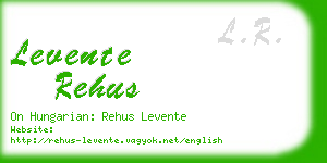 levente rehus business card